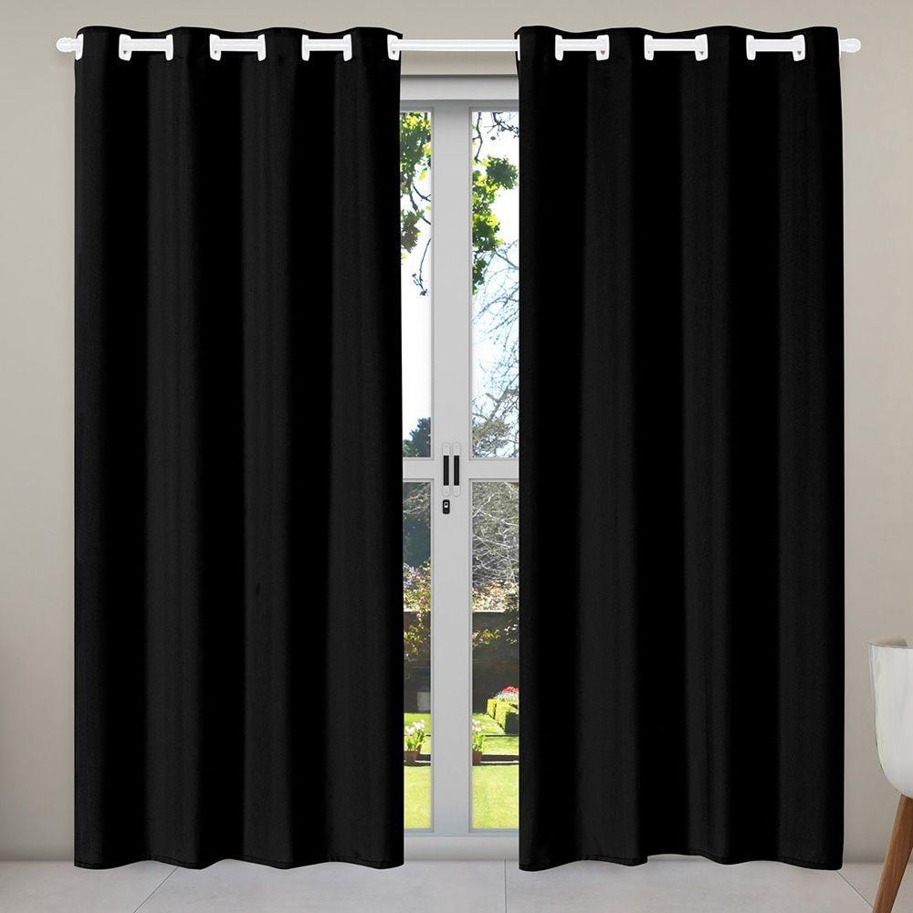 Cortina Isa 2,80M X 2,30M P/ Porta Balcão Preto - Home & Living