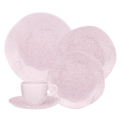 Jogo de Jantar 30 Peças Ryo Chá Pink Sand Porcelana Oxford