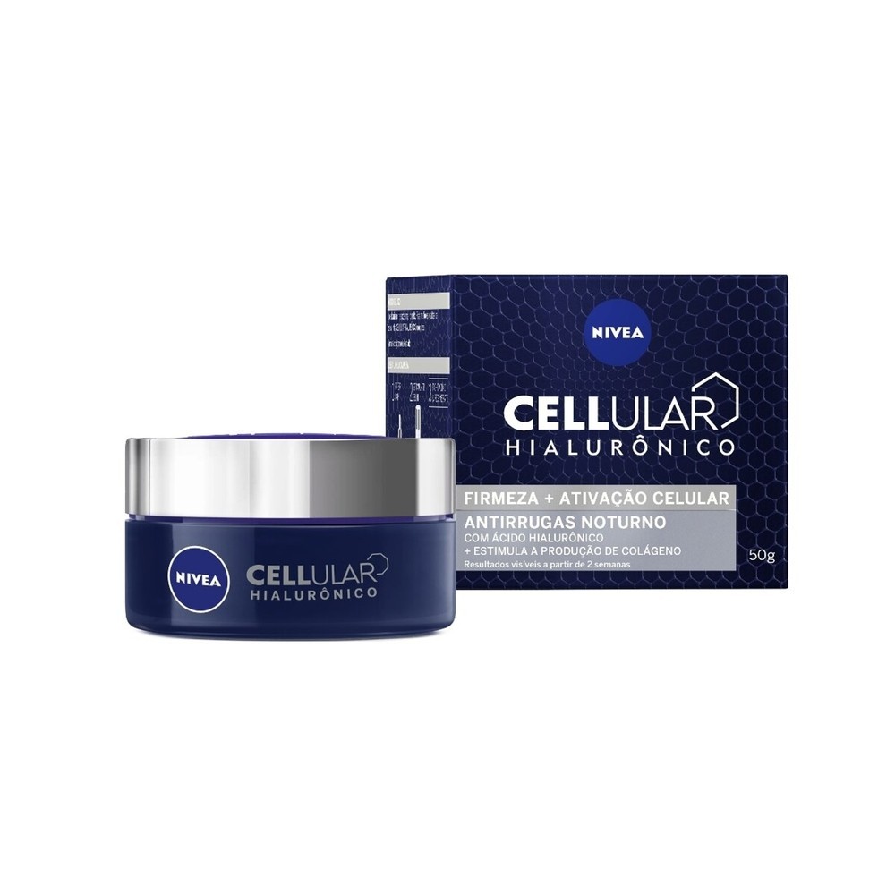 Creme Facial Nivea Cellular Hialuronico Antirrugas Noturno 51g