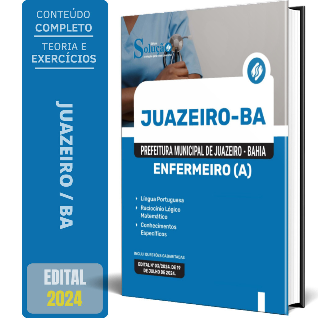 Apostila Prefeitura de Juazeiro BA 2024 - Enfermeiro(a)