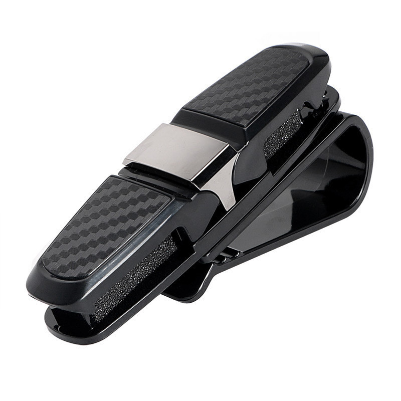 Suporte Veicular para Óculos Acessório Porta Óculos Clip Black Fumê Porta Óculos Engate Quebra-Sol Karbox 9,7cm