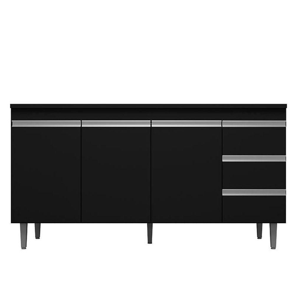 Balcão De Pia Andréia 160 Cm Preto - Ajl em Oferta na Shopee