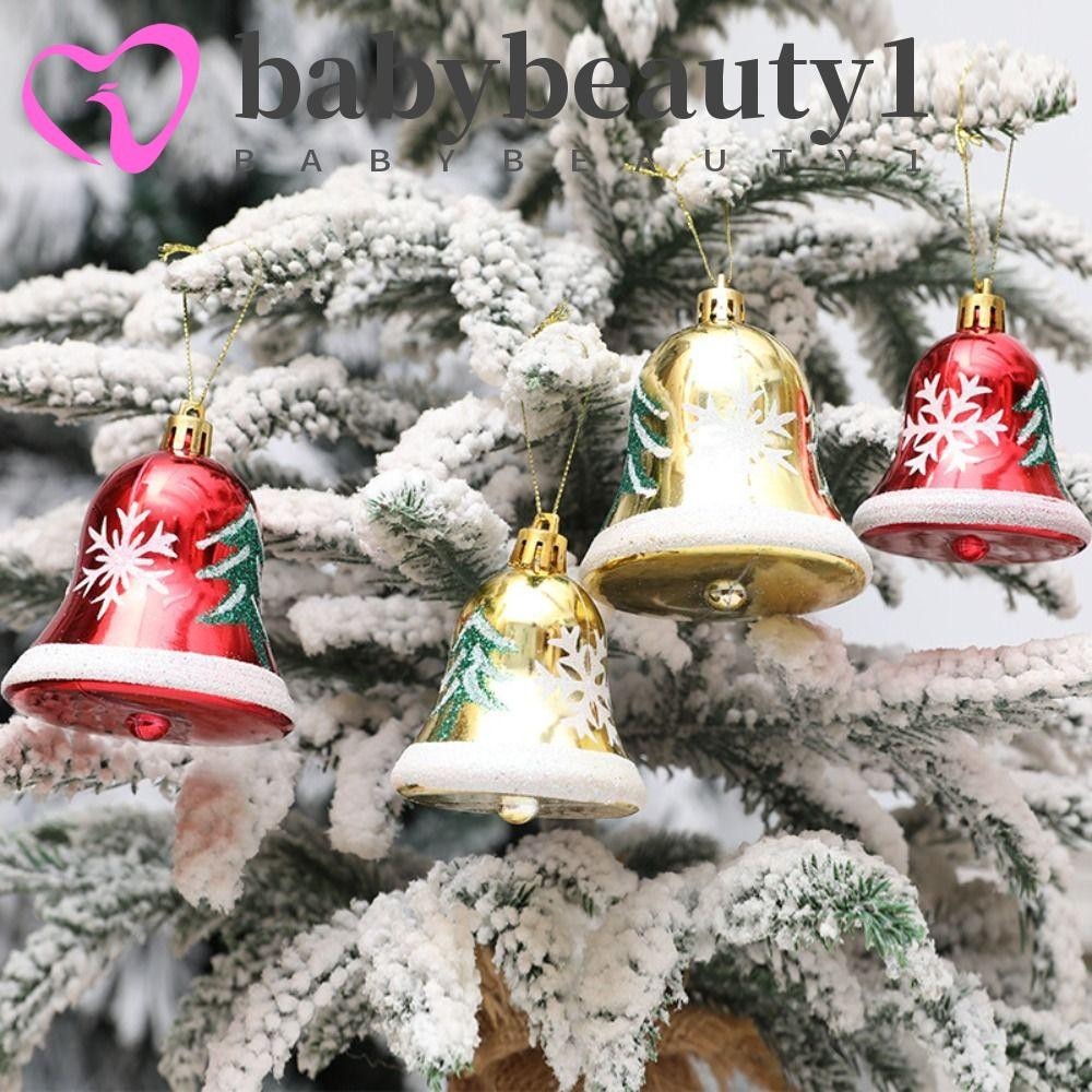 BABYBEAUTY1 6pcs Sino Pendurado De Natal 6pcs , Pingente De Pintado De Plástico , Decoração De Bola Requintada De 6/8cm Árvore De Festa De Casamento