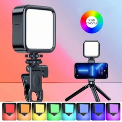 Luz De Preenchimento Recarregavel RGB Para Câmera Computador Vídeo Fotografia Luz Portátil Sem fio