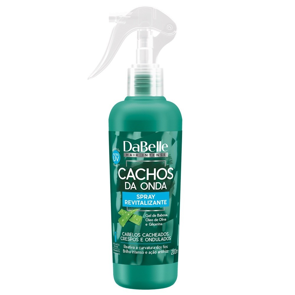 Dabelle Cachos da Onda Spray Fluído Revitalizante Leave-In Finalizador Proteção Térmica Antifrizz Day After Filtro UV 200ml