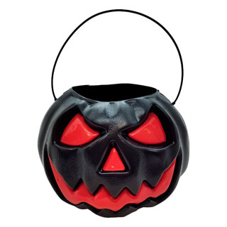 Baldinho de Halloween com Alça - Abóbora Preta - 13x17cm - 1 unidade - Rizzo em Oferta na Shopee