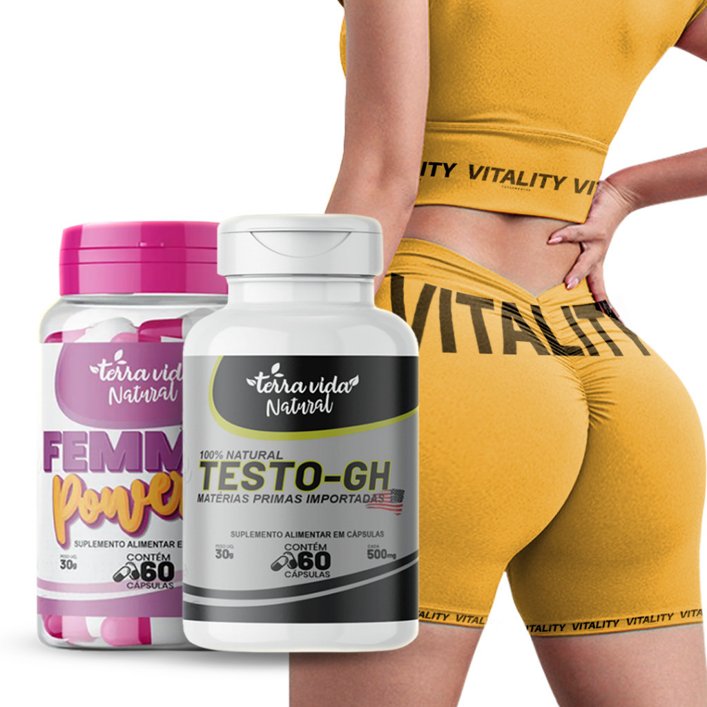 KIT Bumbum Testo GH + Femme Power + Coxa + Pernas + Gluteos + Curvas