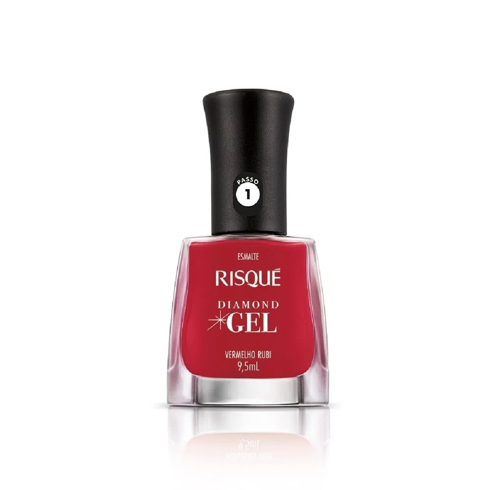 Esmalte Risque Diamond Gel Vermelho Rubi 9,5ml - Beauty