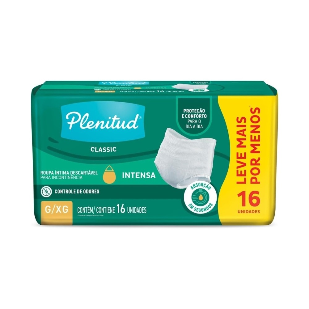 Roupa Intima Plenitud Classic G/XG 16 Unidades
