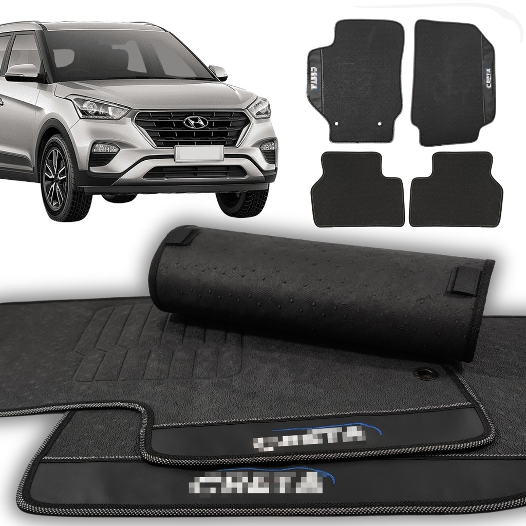 Jogo Tapete Borracha Novo Creta 2017 2018 2019 2020 2021 Essential Action Attitude Limited 4 Peças!