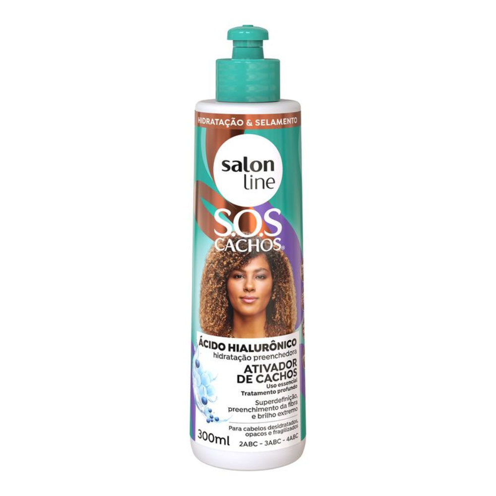 Ativador Cacho Ácido Hialurônico Hidratação Salon Line 300ml em Oferta na Shopee