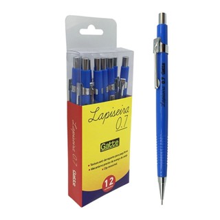 Lapiseira Técnica Azul 0.7 Caixa C/12 Unidades - Gatte em Oferta na Shopee