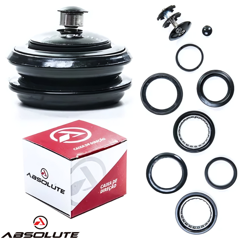 Caixa de Direção Movimento Absolute Mega Over 44/44 B411 1.1/8 Ahead Set ZS Preto em Oferta na Shopee