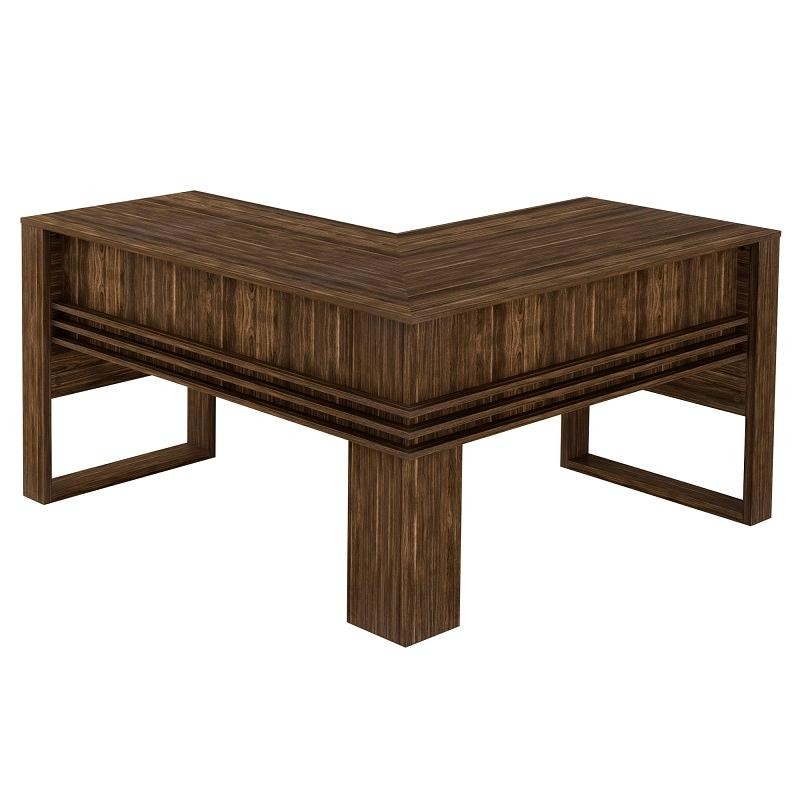 Mesa em L Escrivaninha Home Office Tecno Nogal