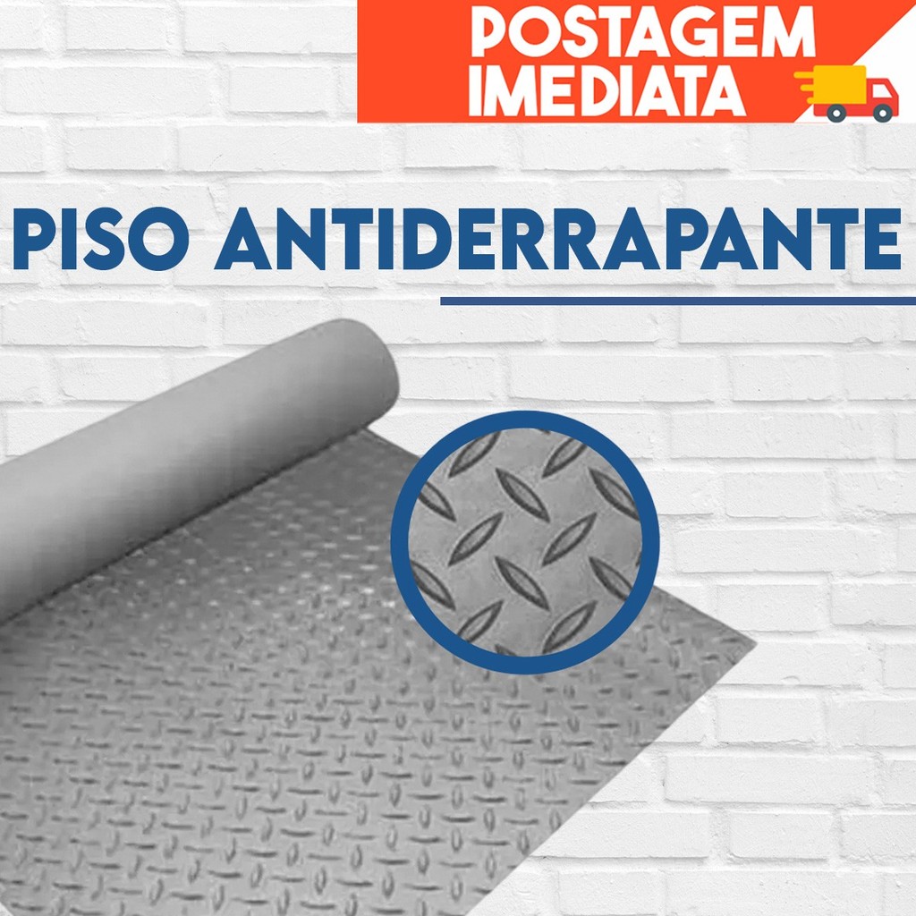 Piso Laminado Antiderrapante Bus Prata 1,00 X 1,30 Mts Onibûs Tapete Rampa Indústria Deck - Kapazi