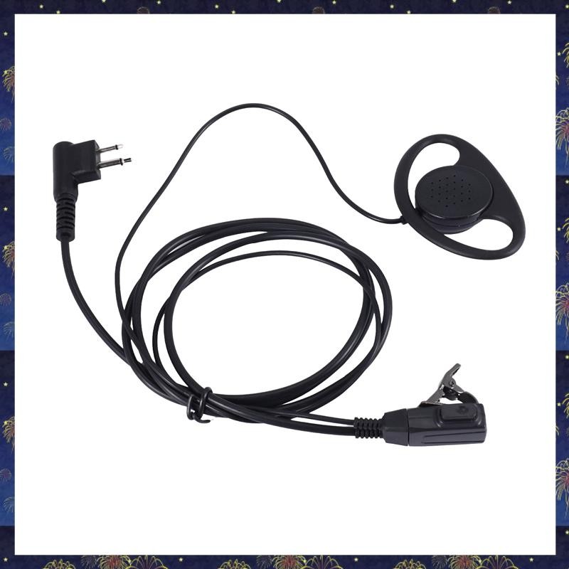 (Pwxs) Fone De Ouvido Ptt Avançado De 2 Pinos Em Forma De D Clip-Ear Microfone P
