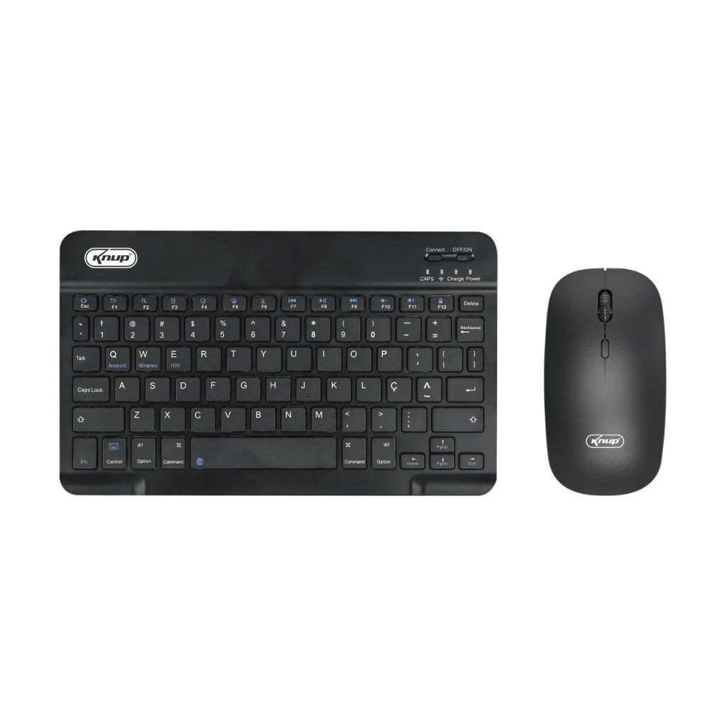 Kit Teclado e Mouse sem Fio Bluetooth Recarregável KP-TE127 - Knup em Oferta na Shopee