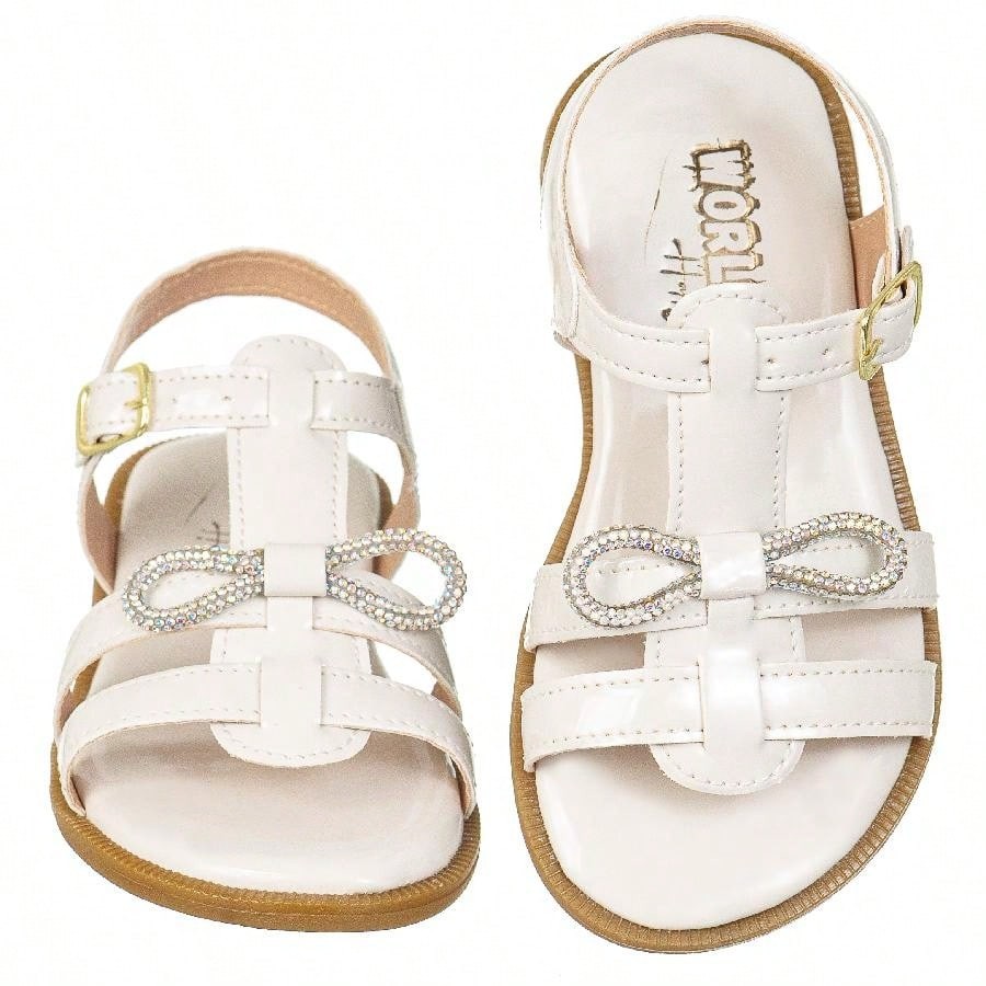 Sandália Infantil Feminina Brilho Menina Delicada Casual Confortável 20 ao 27 Tira Laço Brilhante em Oferta na Shopee