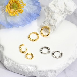 Brinco Delicado Luxo Argola Folheado Ouro 18k a Platina Detalhada Torcida em Oferta na Shopee