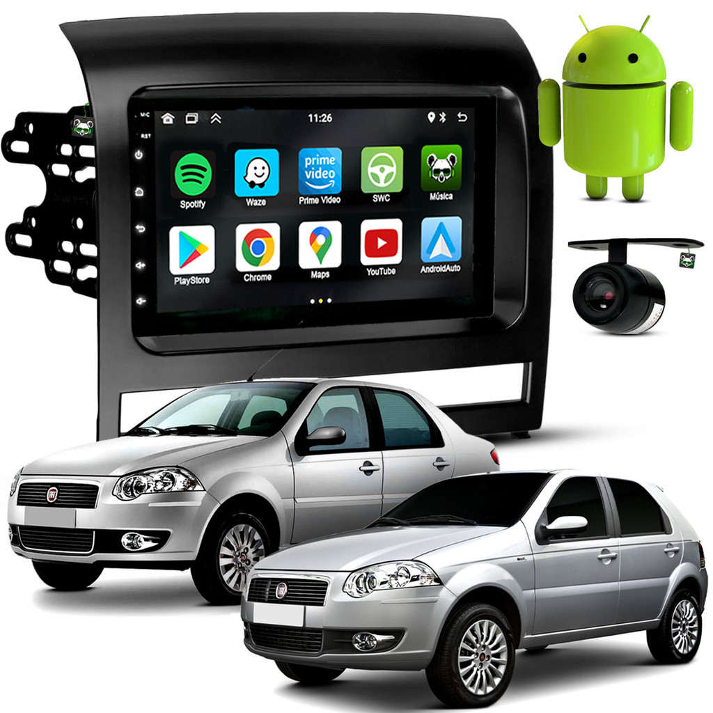 Kit Central Multimidia Android 7 Pol Palio/Siena 2008 2009 2010 2011 2012 em Oferta na Shopee