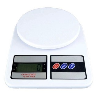 Balança Digital de Precisão de Cozinha Branca 10kg