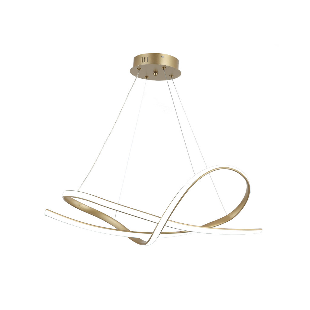 Luminaria Pendente Led Eva 36w Com Seleção de temperatura Quente/Neutro/Frio Dourado Cod: 589098072 Avant