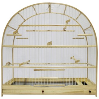Gaiola Natural Para Passáro Curió 5 Poleiros Em Madeira em Oferta na Shopee