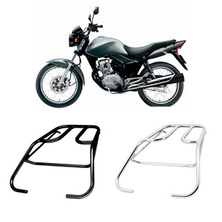 Suporte De Baú Churrasqueira Em Tubo Preto ou Cromada para Fan 125 2004 à 2009 Titan 2000 à 2004 em Oferta na Shopee