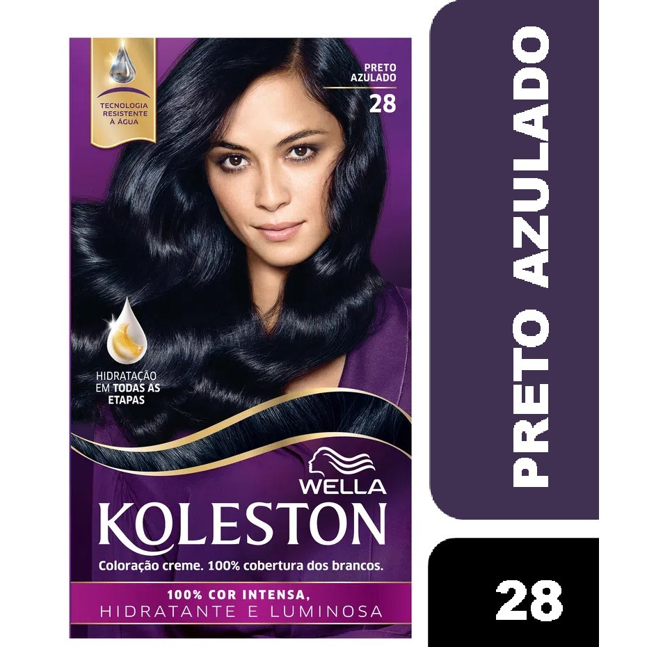 Tintura Koleston Preto Azulado 28 em Oferta na Shopee