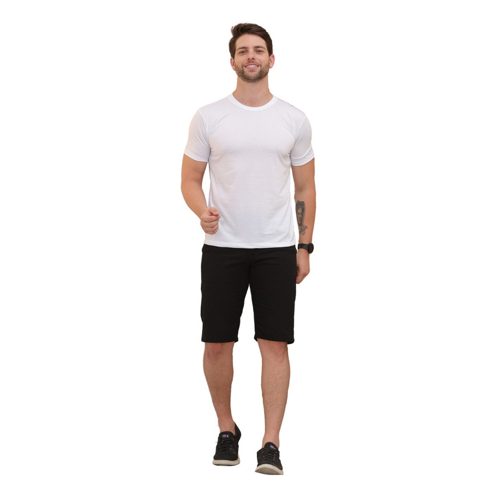 Camisa Básica Branca Sem Estampas Atacado Algodão