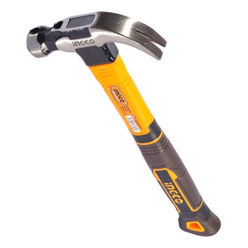 Martelo de Carpinteiro com Alça de Fibra Ingco Hch81008 de 8 Onças