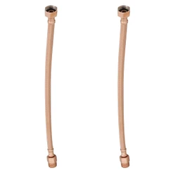 Kit 2 Engate Mangueira Flexível Rose Trançado Aço Inox 40cm