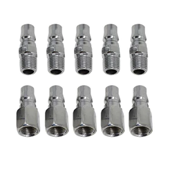 5 un Conector Pino Macho 5 un Conector Pino Fêmea para Engate Rápido Rosca 1/4