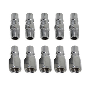 5 un Conector Pino Macho 5 un Conector Pino Fêmea para Engate Rápido Rosca 1/4 em Oferta na Shopee