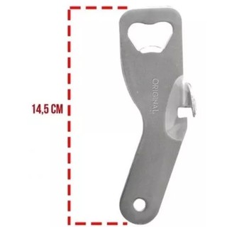 Abridores Abridor 14,5cm Copa Para Abertura de Latas e Garrafas Original Line Inox universal