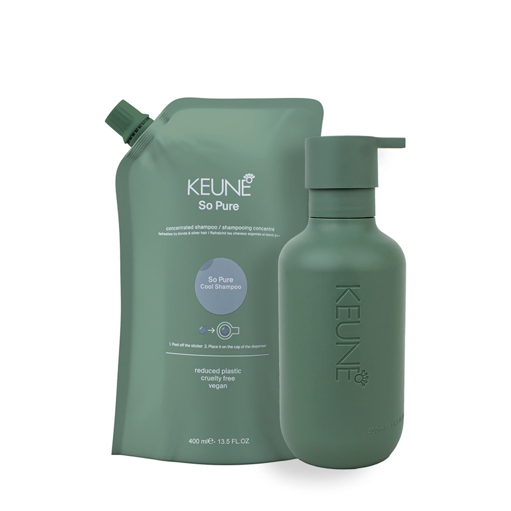 Kit Keune So Pure Cool Shampoo Refil e Dispenser Frasco (2 produtos) em Oferta na Shopee