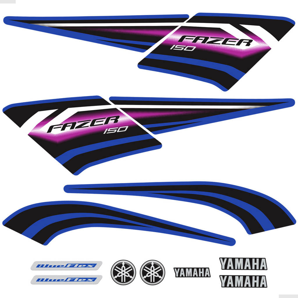 Adesivos Para Moto Yamaha Fazer 150 SED 2014/2015 + Emblemas