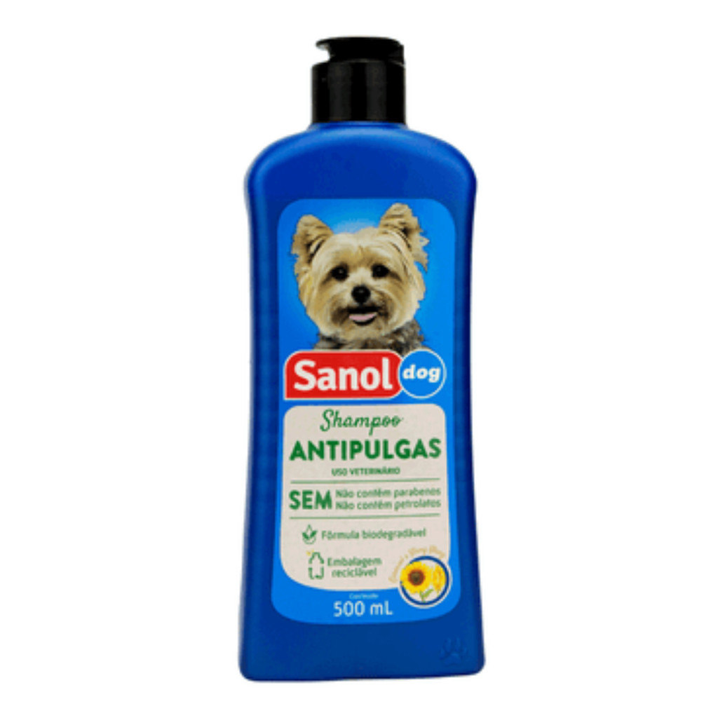 Shampoo Antipulgas 500 ml - Sanol Dog em Oferta na Shopee