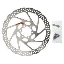 DISCO DE FREIO / ROTOR SHIMANO SM-RT56 180MM 6 FUROS C/ PARAFUSOS P/ PASTILHA DE RESINA - MTB