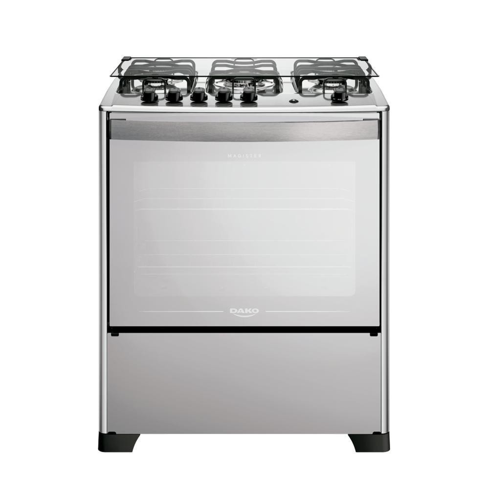 Fogão 5 Bocas Espelhado Dako Magister Inox Style Bivolt - Home Appliances