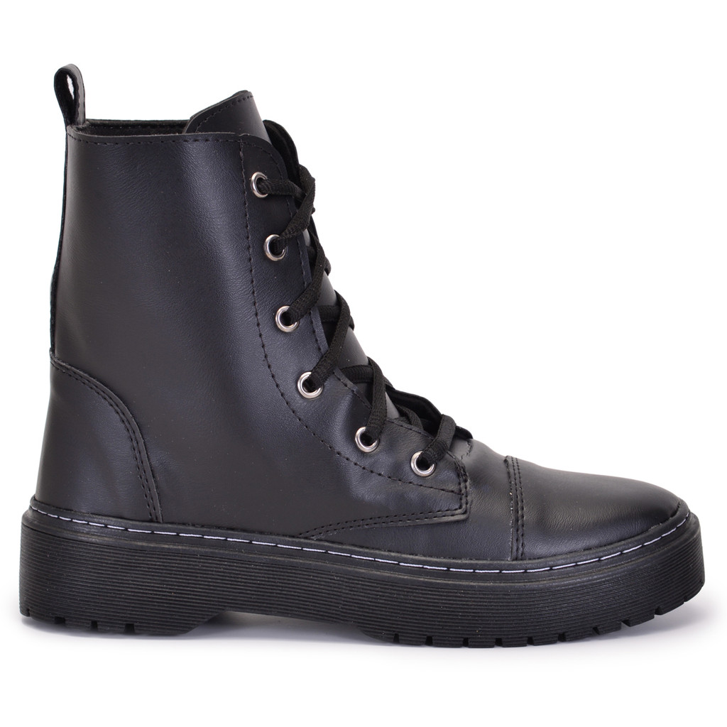 Bota Coturno Blogueira Feminino Plataforma Tratorada Confort