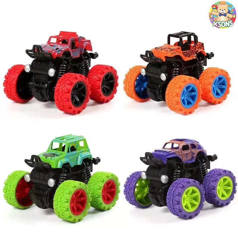 Carrinho De Fricção Gira 360° Supera Obstáculo Várias Cores Acabamento Premium Monster Truck
