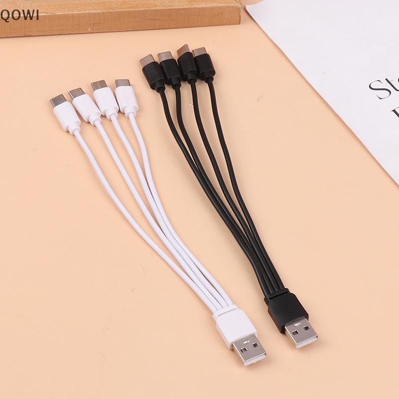 qo 20CM 4 Em 1 Cabo Carregador USB C 4 Portas Divisor De Carregamento Tipo Conector Para Celulares Smartphone Tablet br