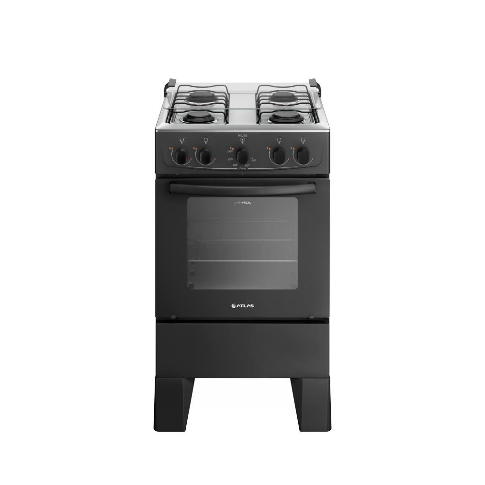 Fogão Atlas Milão 4 Bocas com Mesa de Inox Manual a Gás em Oferta na Shopee