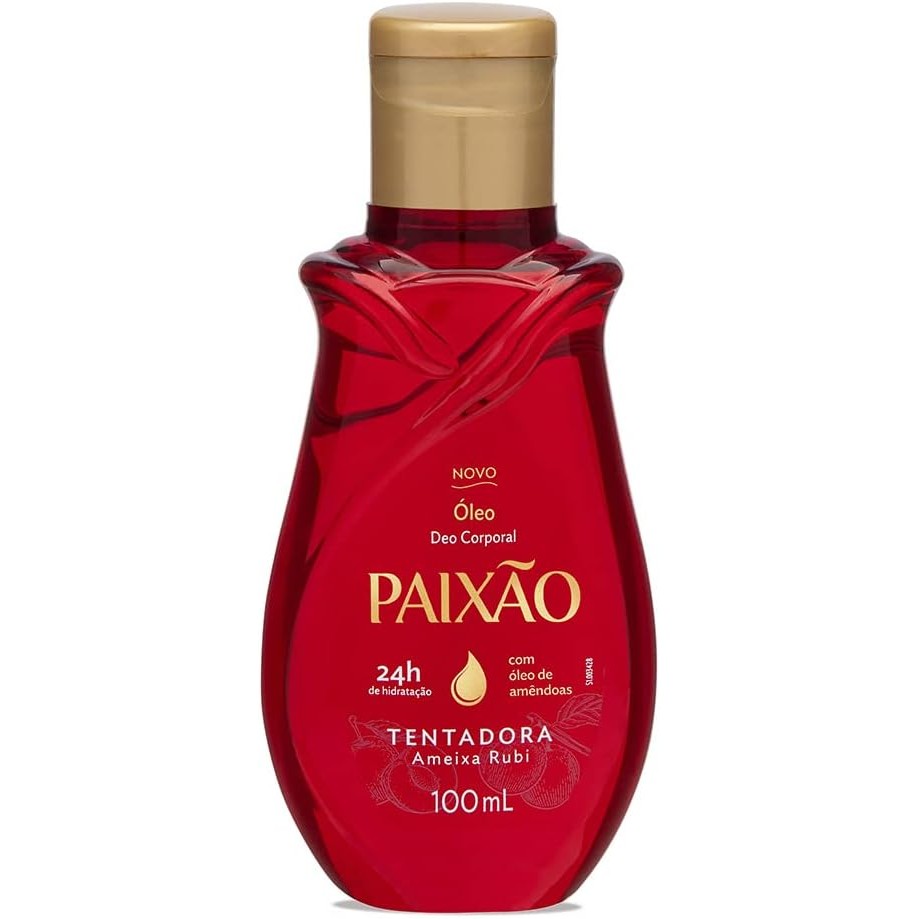 Óleo Desodorante Corporal Paixão Amêndoas Tentação Ameixa Rubi 100ml em Oferta na Shopee