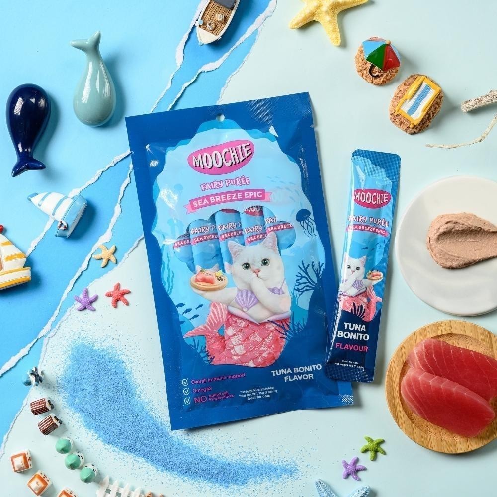 ขนมแมวเลีย Moochie  เสริมภูมิ ไม่เติมเกลือ สารกันบูด 25 ซอง - ภาพที่ 3