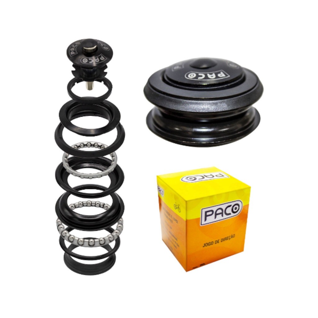 Caixa de Direção Bike Paco  Semi Integrada Mega Over Preto em Oferta na Shopee