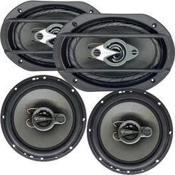 Kit Fácil Falantes 6 Pol + 6x9 320W Triaxial Leson Diamond