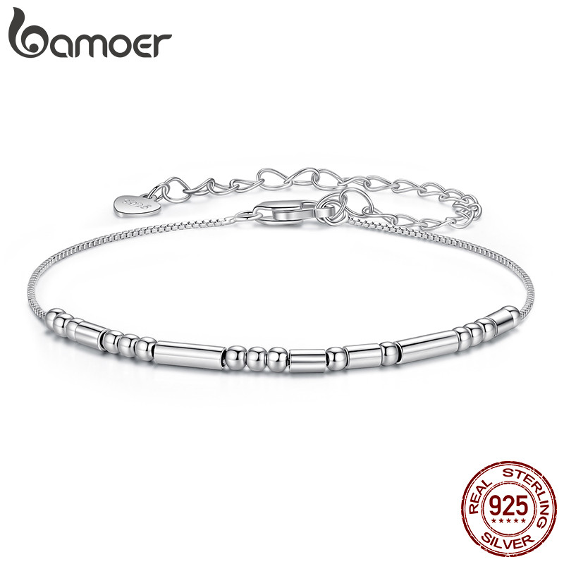 Bamoer 925 Original Pulseira De Prata Esterlina Código Morse Eu Te Amo Anti-Alérgico Elegante Jóias Presente Feminino em Oferta na Shopee