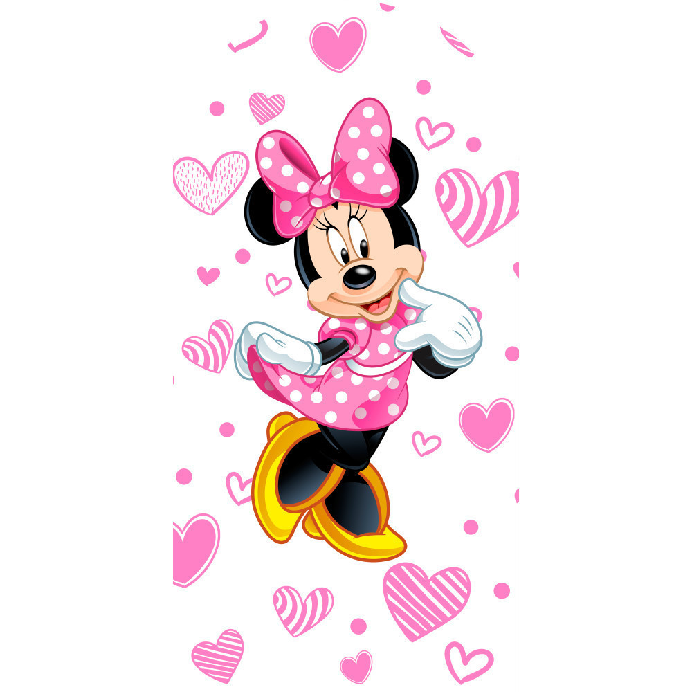 PAINEL DE FESTA MINNIE ROSA VERTICAL ROMANO NA MEDIDA DE 200X100